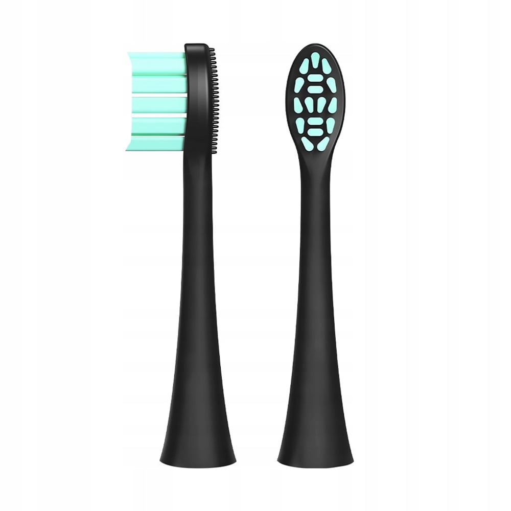 Змінні насадки для електричної звукової зубної щітки Feelo Pro Soft Black, 2 шт